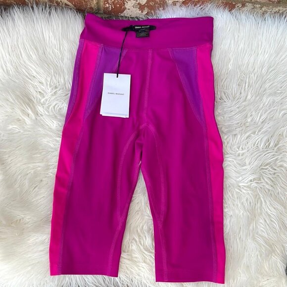 Isabel Marant Women's Tiloneo Cycling Shorts in Fushia Size XS - Picture 2 of 6